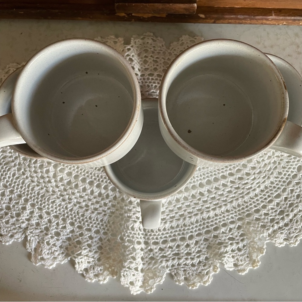 5 MCM Dansk Nielstone Speckled Stoneware Flat Mugs Cups Niels Refs-gaard Design - Picture 6 of 15